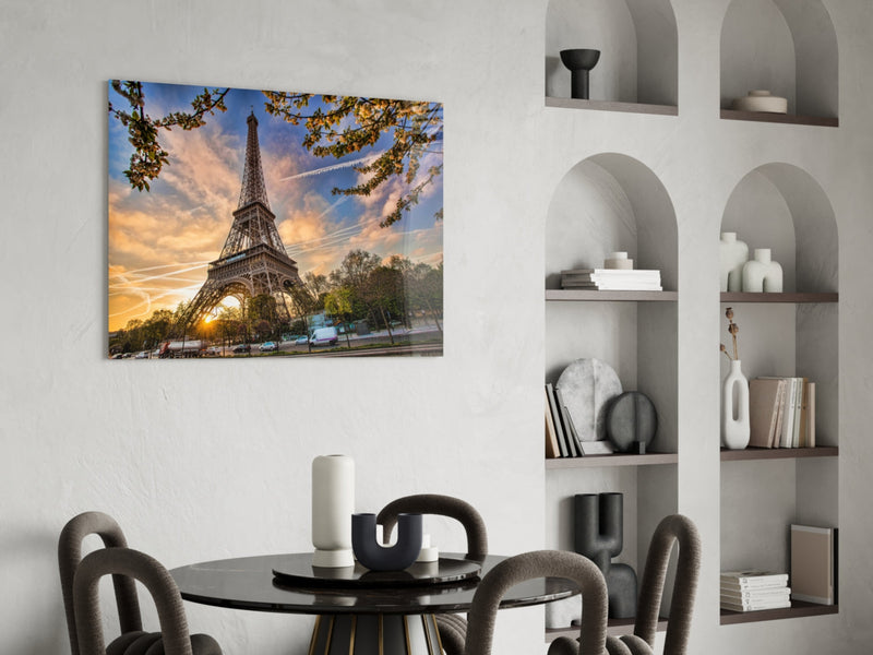 Eiffel Tower Glass Wall Art