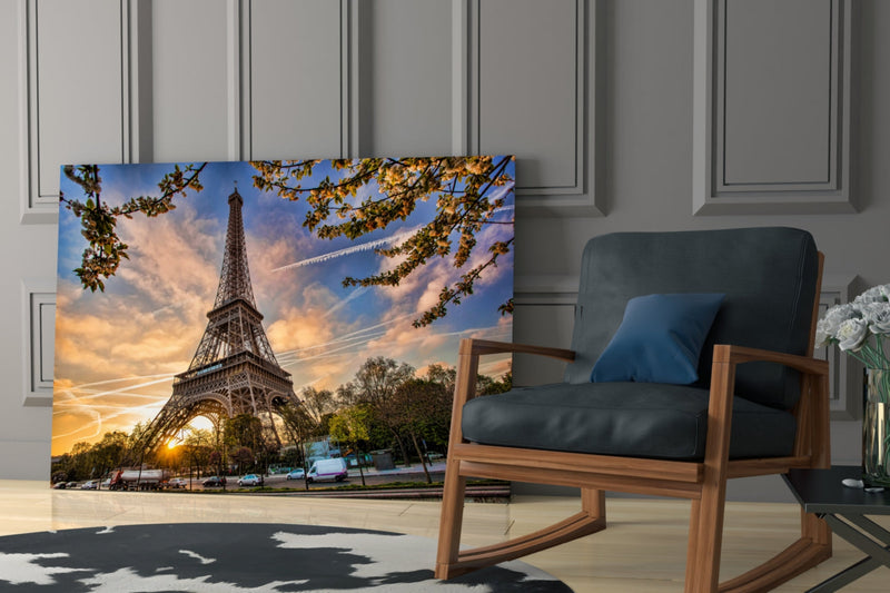 Eiffel Tower Glass Wall Art