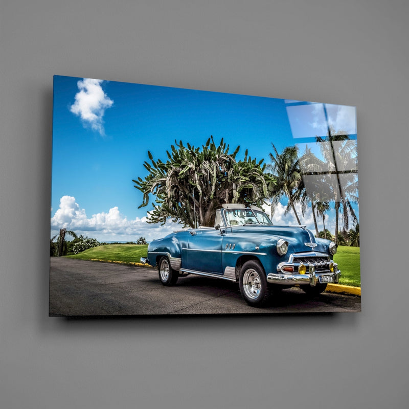 Chevrolet Classic Car Glass Wall Art