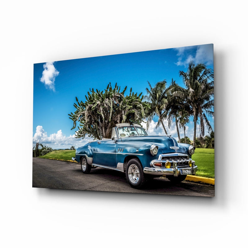 Chevrolet Classic Car Glass Wall Art
