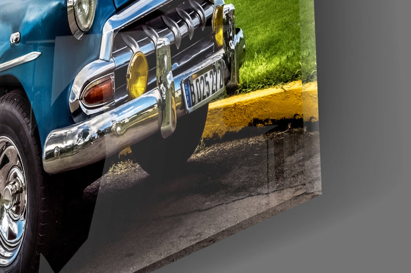 Chevrolet Classic Car Glass Wall Art