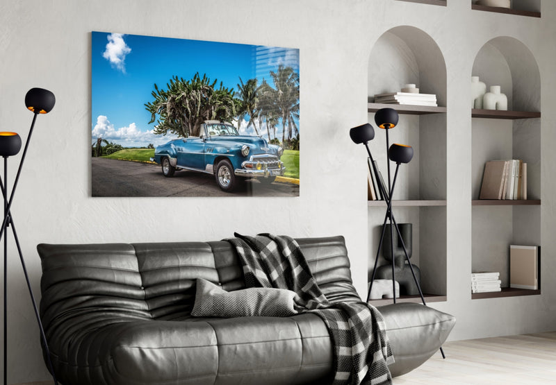 Chevrolet Classic Car Glass Wall Art