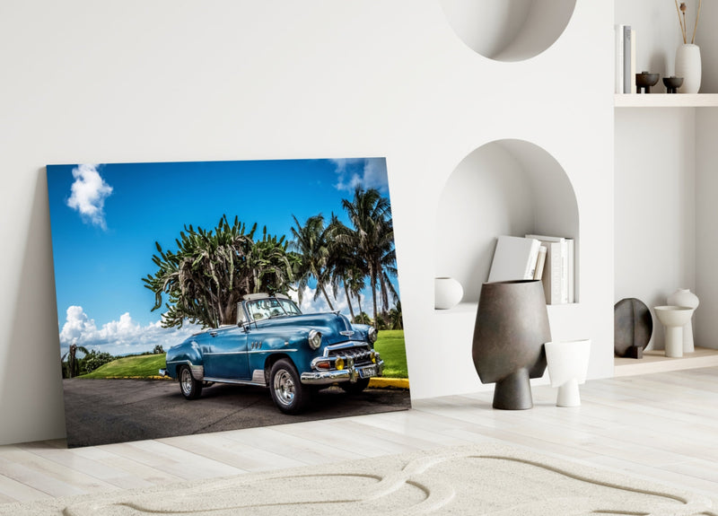 Chevrolet Classic Car Glass Wall Art