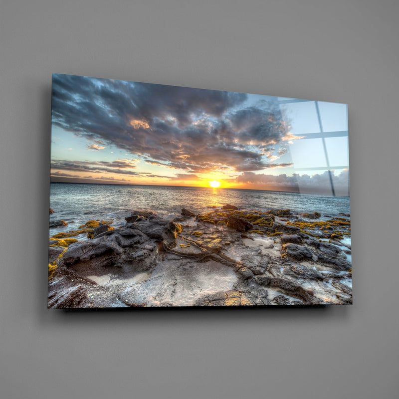 Sea View Glass Wall Art