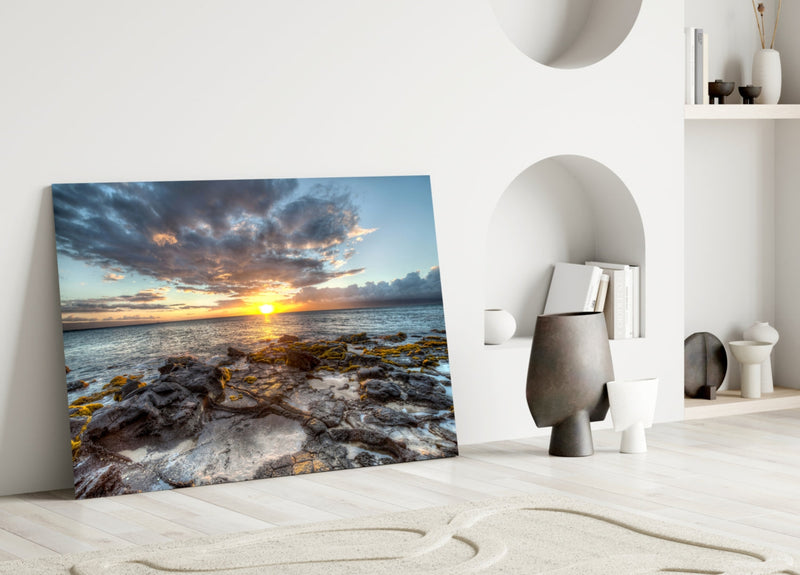 Sea View Glass Wall Art