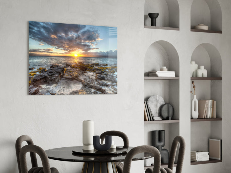 Sea View Glass Wall Art