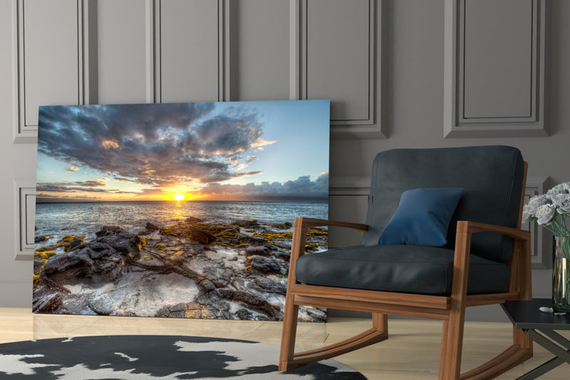 Sea View Glass Wall Art