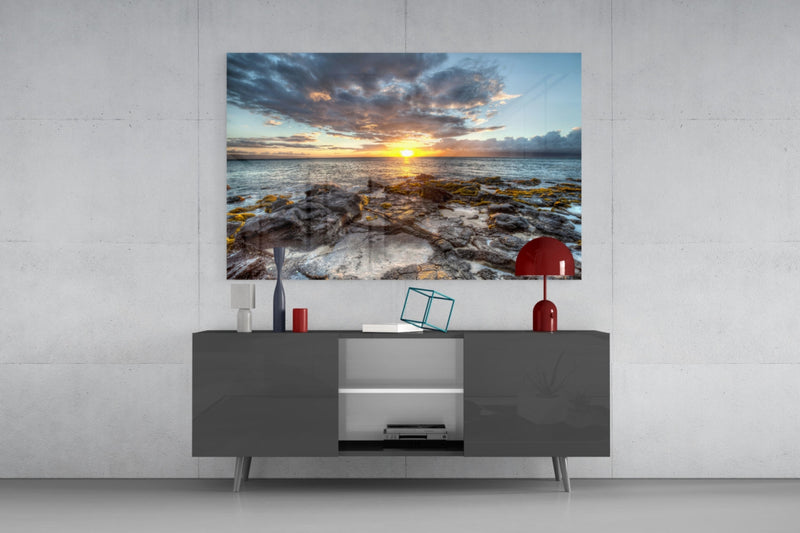Sea View Glass Wall Art