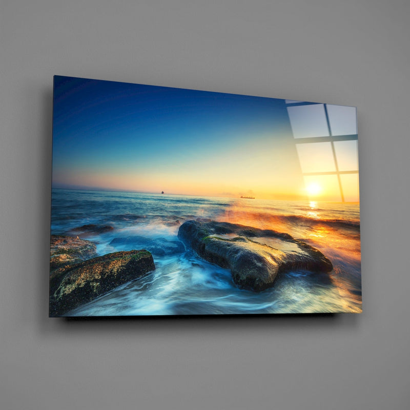 Sea View Glass Wall Art