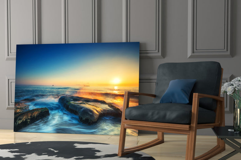 Sea View Glass Wall Art