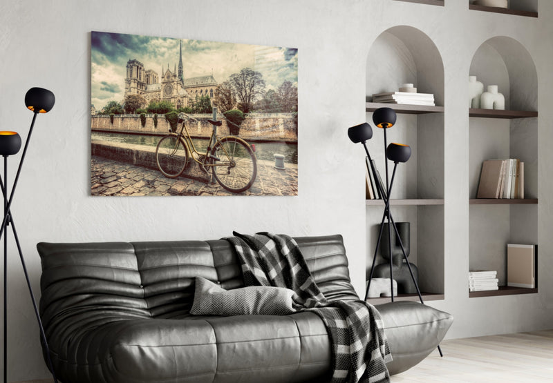 Bicycle Glass Wall Art