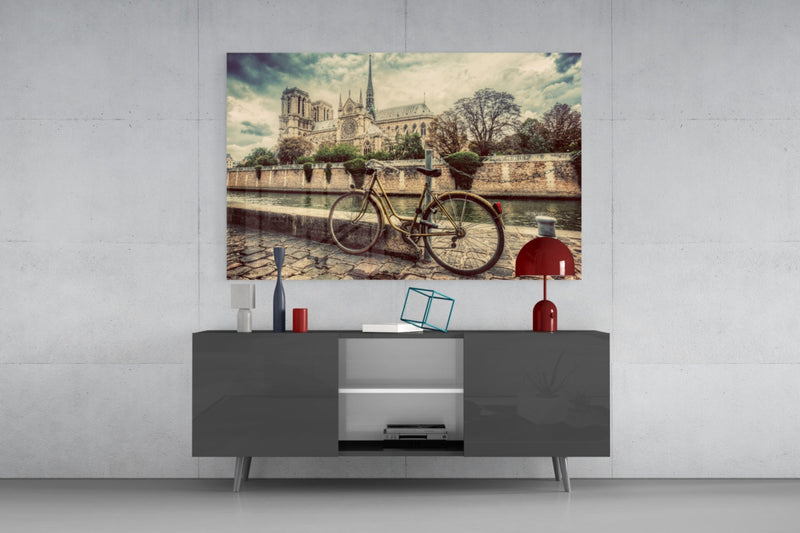 Bicycle Glass Wall Art