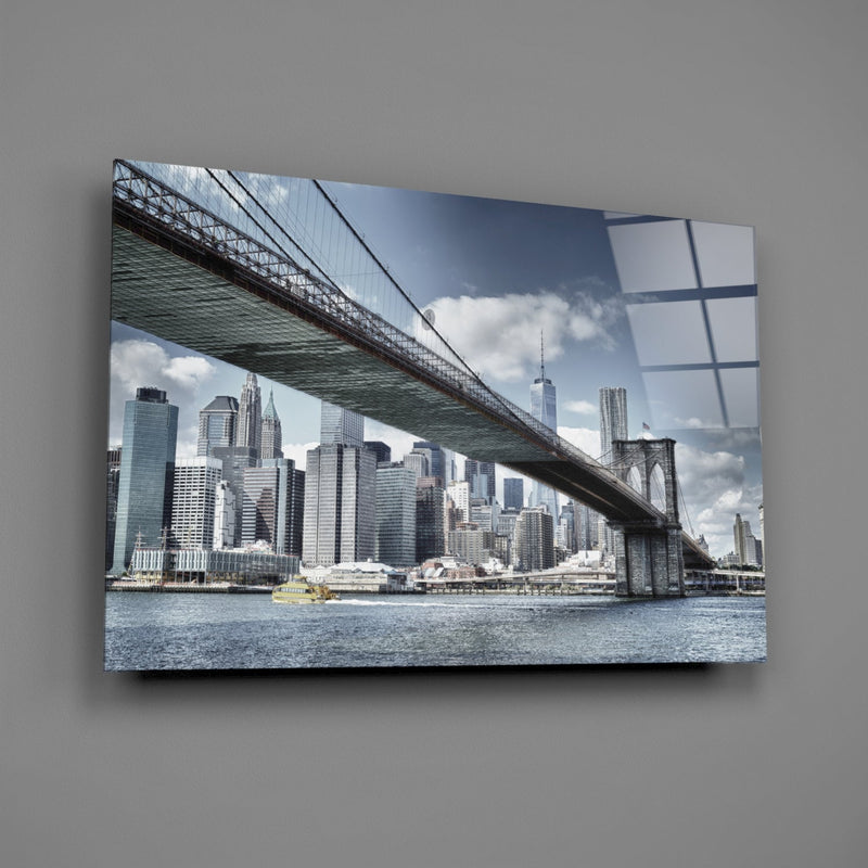 Manhattan Bridge Glass Wall Art