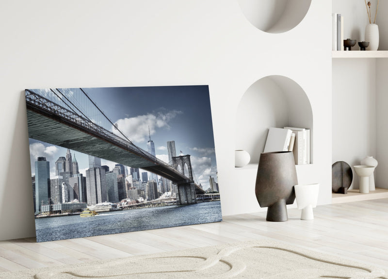 Manhattan Bridge Glass Wall Art