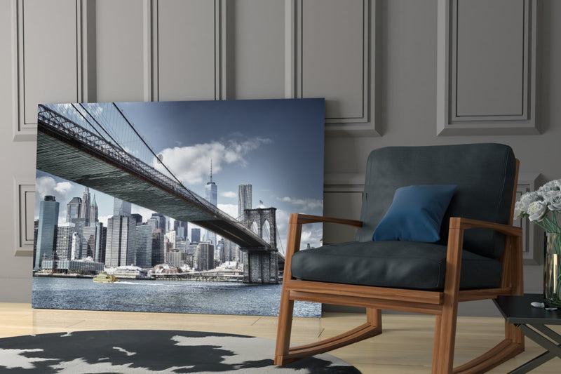 Manhattan Bridge Glass Wall Art