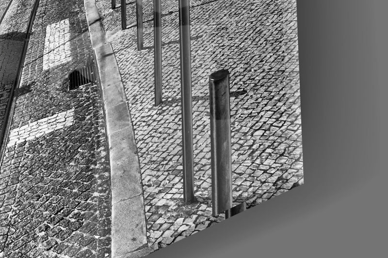 Yellow Tram (Lisbon) Glass Wall Art