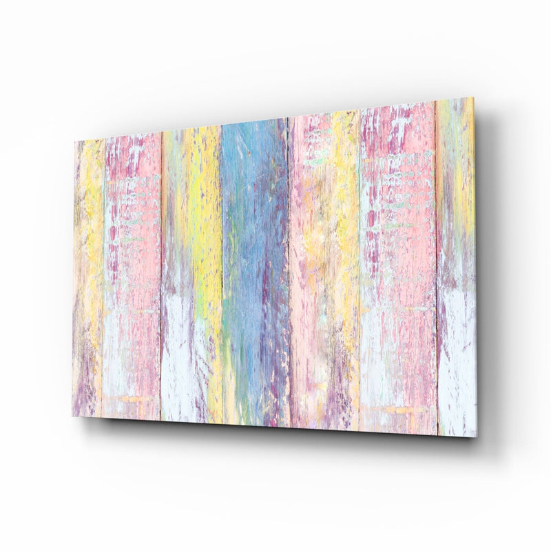 Painted Wood Glass Wall Art