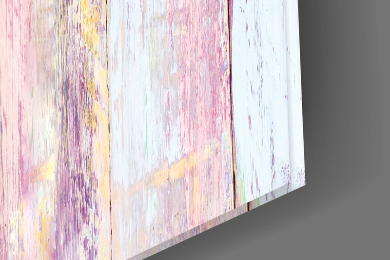 Painted Wood Glass Wall Art