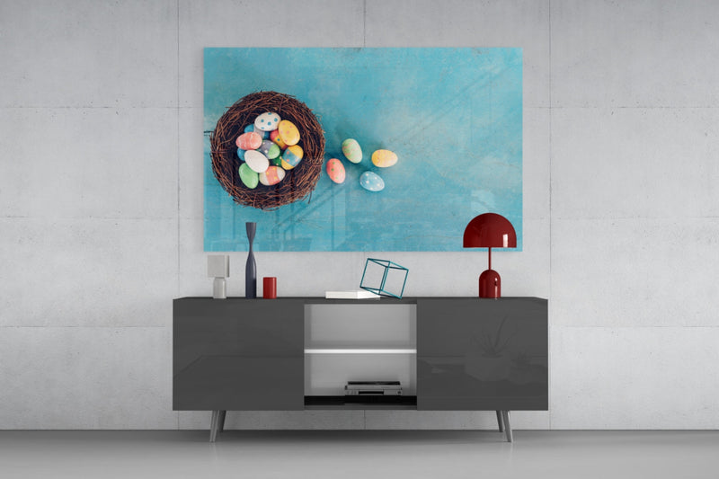 Easter Egg Glass Wall Art