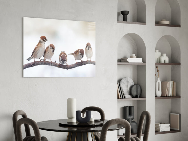 Birds Glass Wall Art