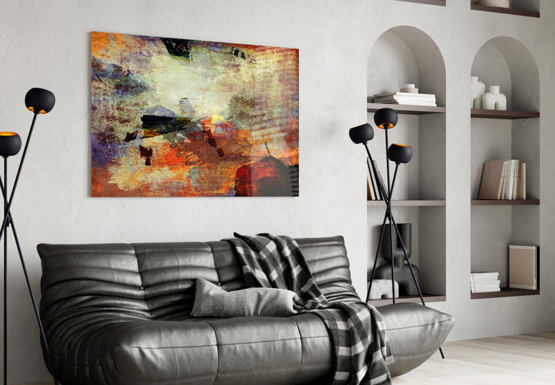 Abstract Glass Wall Art