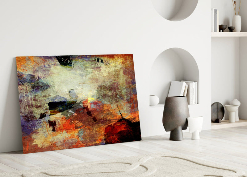 Abstract Glass Wall Art