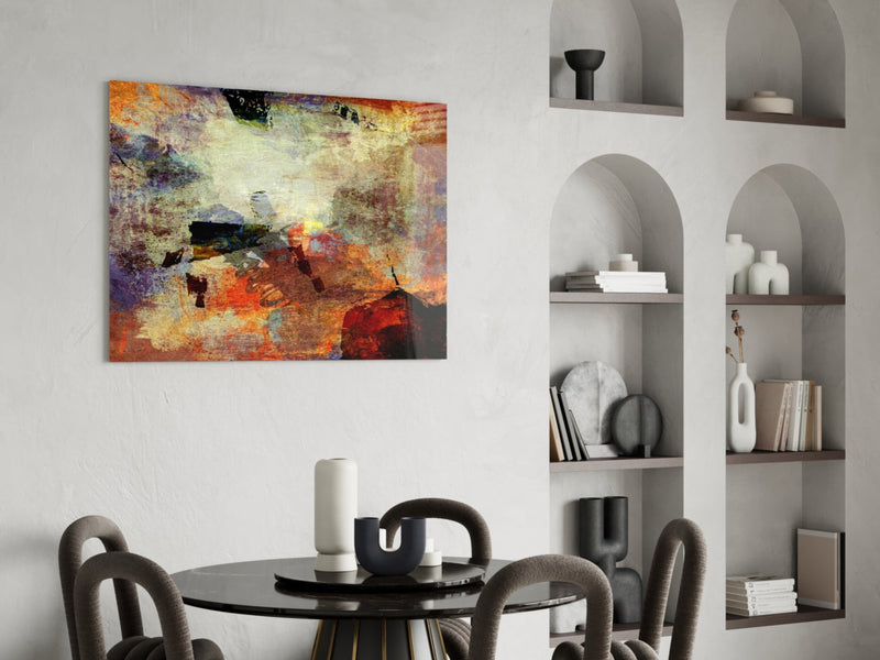 Abstract Glass Wall Art