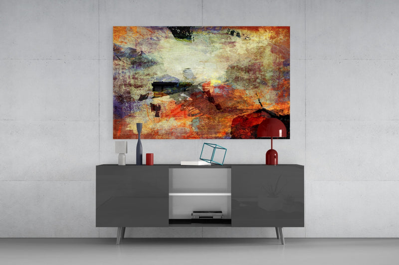 Abstract Glass Wall Art