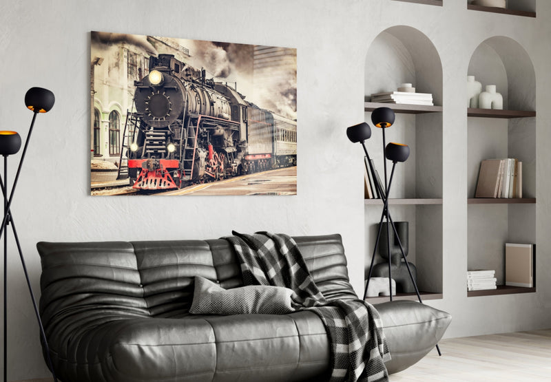 Train Glass Wall Art