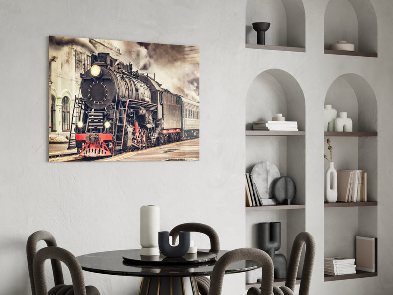 Train Glass Wall Art