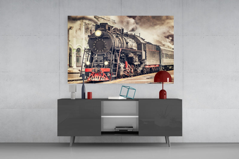 Train Glass Wall Art
