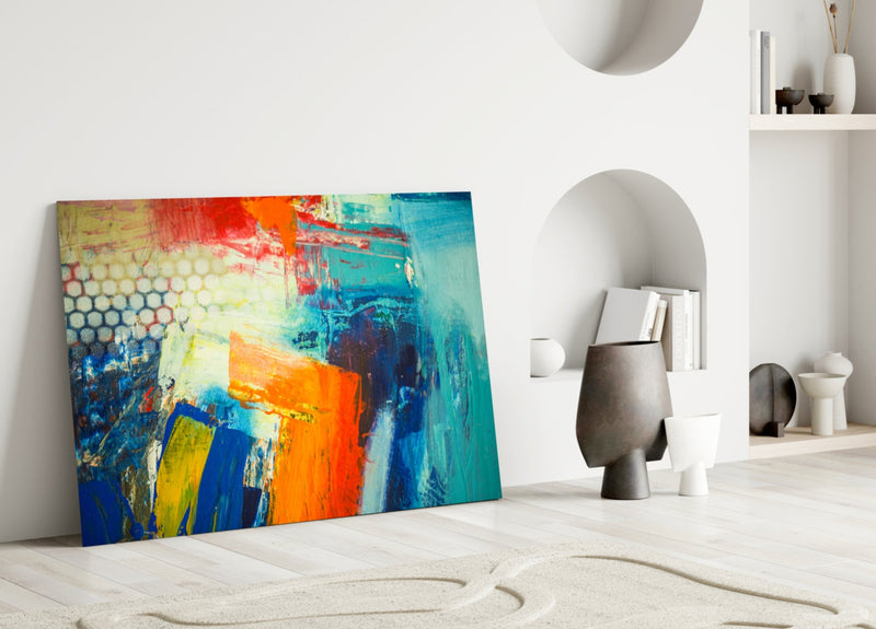 Abstract Glass Wall Art