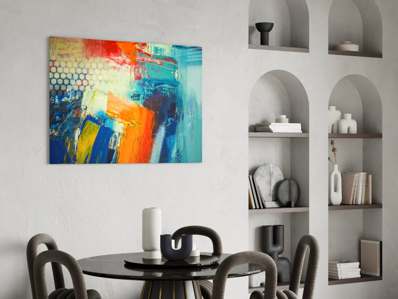 Abstract Glass Wall Art