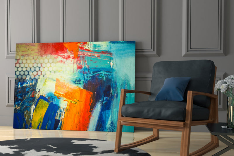 Abstract Glass Wall Art