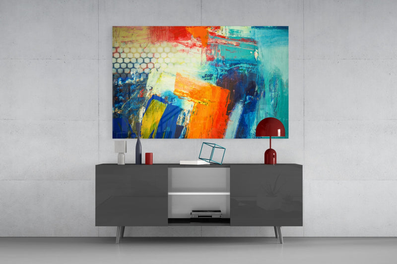 Abstract Glass Wall Art
