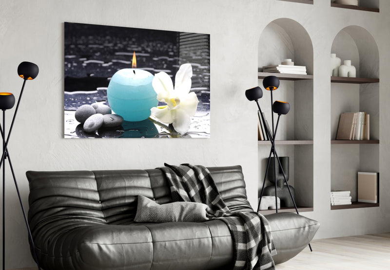 Candle Glass Wall Art