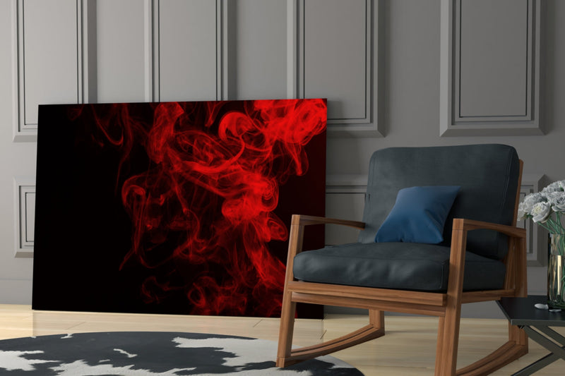 Red Smoke Glass Wall Art