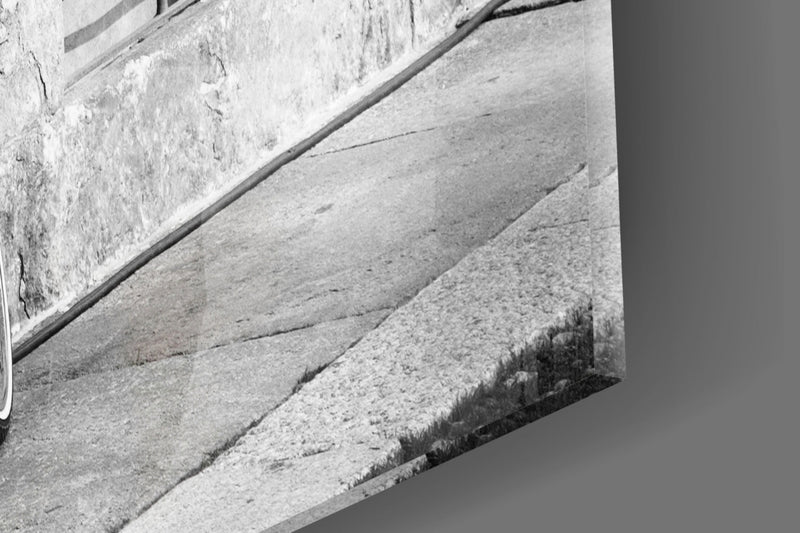 Red Bicycle Glass Wall Art