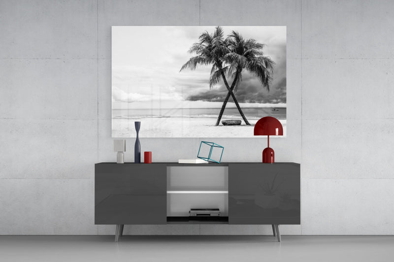 Palm Trees Glass Wall Art