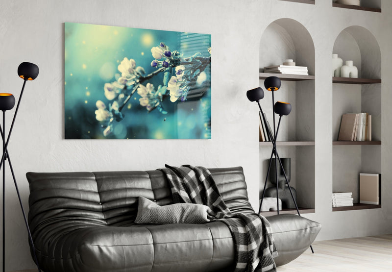 Flower Glass Wall Art