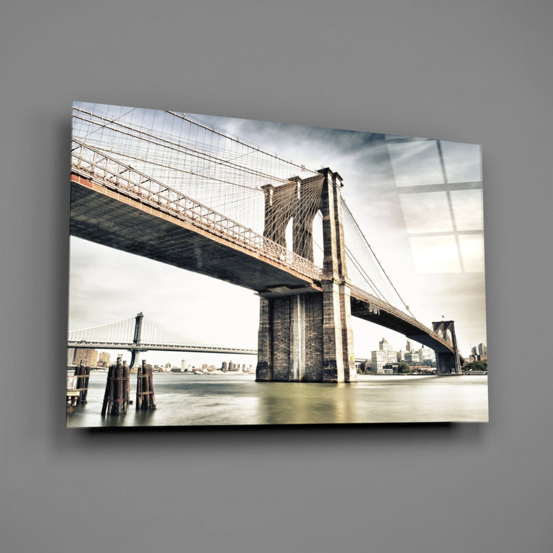 Brooklyn Bridge Glass Wall Art