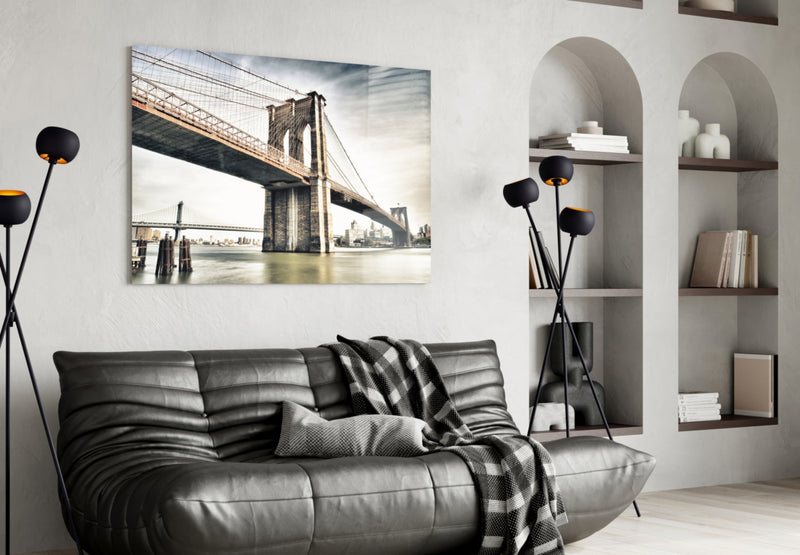 Brooklyn Bridge Glass Wall Art