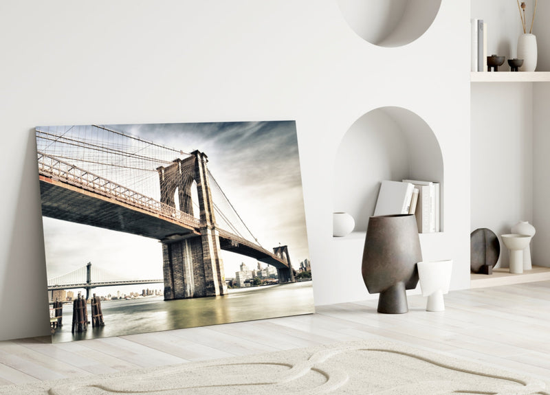 Brooklyn Bridge Glass Wall Art