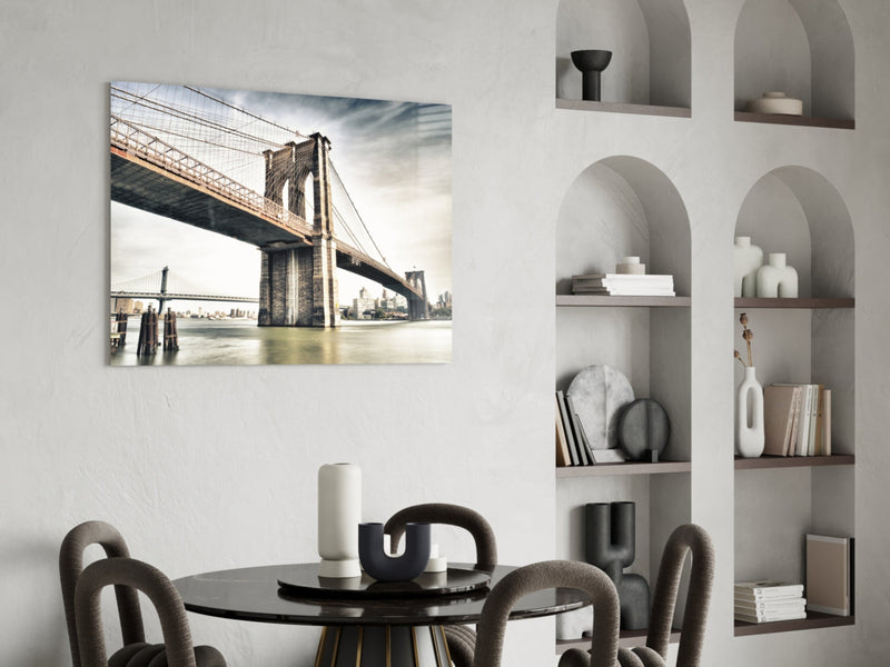 Brooklyn Bridge Glass Wall Art