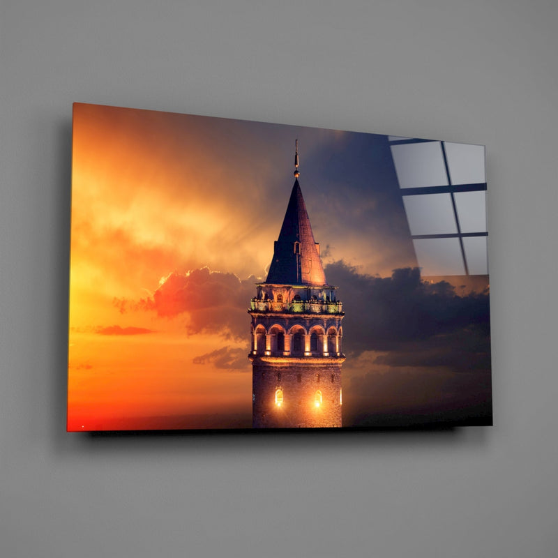 Galata Tower Glass Wall Art