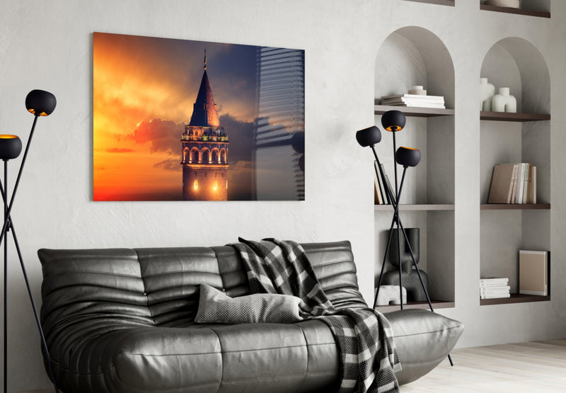 Galata Tower Glass Wall Art