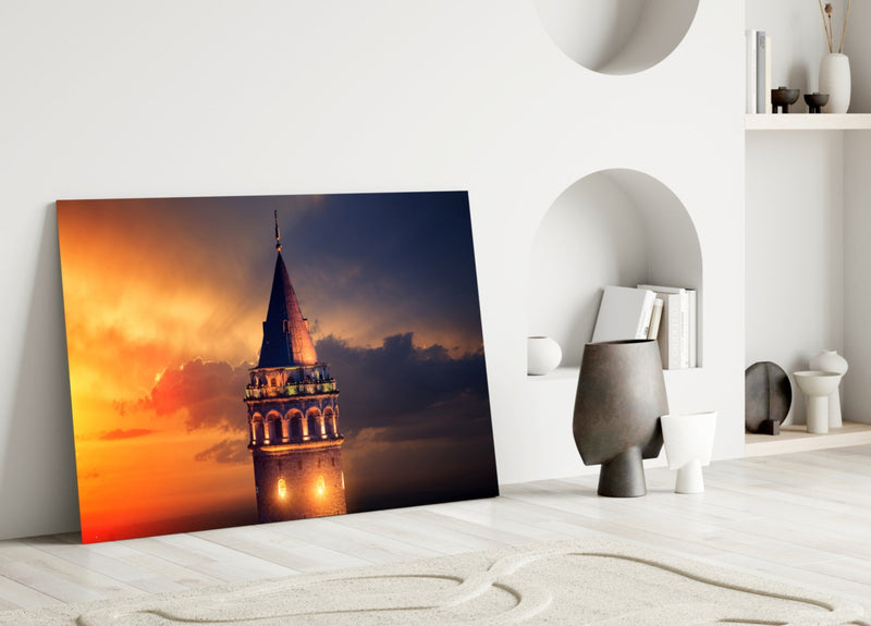 Galata Tower Glass Wall Art