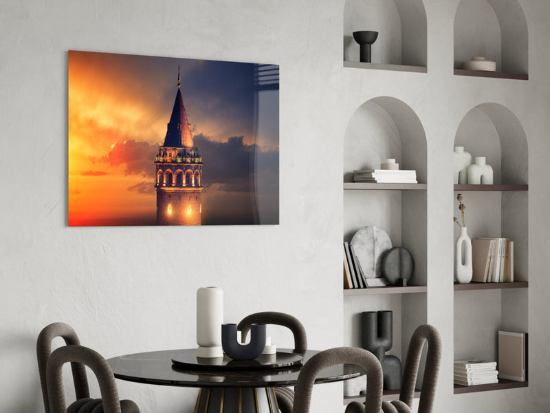 Galata Tower Glass Wall Art