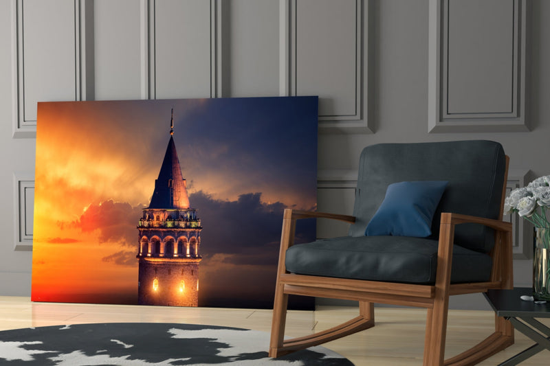 Galata Tower Glass Wall Art