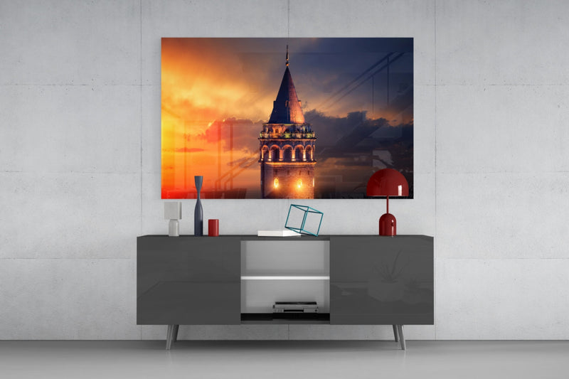Galata Tower Glass Wall Art
